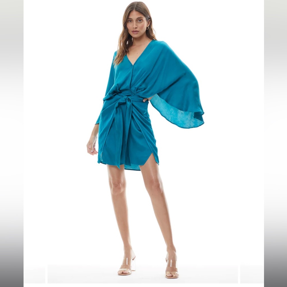 Young, Fabulous & Broke Teal Mini Addy Dress